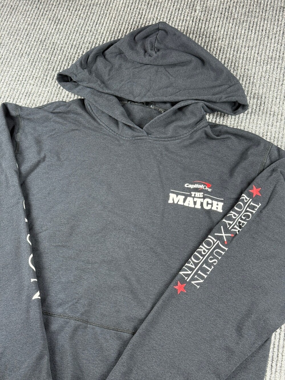 Greyson Hoodie Mens L Capital One The Match Black Wolf Graphic Long Sleeve